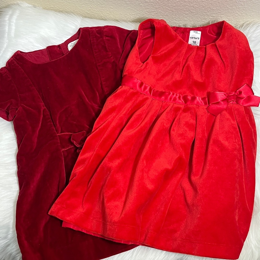 Set Zara Carter's Elegant Red Velvet Dress